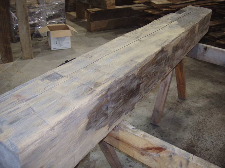 Hand Hewn Mantel for Approval / 8x10x85